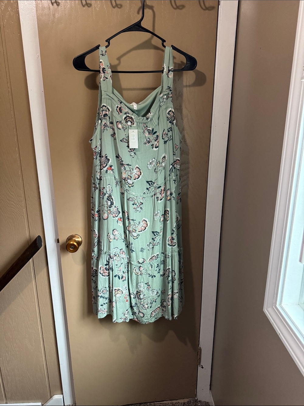 Maurices Mint Green Floral Sleeveless Sundress